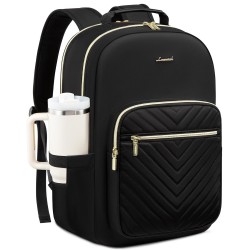 Laptop Backpack for Women's with Giant Tumbler Holder 15. 6 inch, Travel Backpack Laptop Bag College Backpack, Quilted Work Nurse Teacher