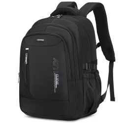 Backpack, 34L 15. 6'' Laptop Compartment, Ergonomic 3D Pad, Water-Resistant Oxford Fabric (Black)