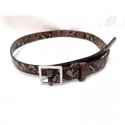 Belt de Leather de serpiente para Women M estampado animal silencioso lujo negocios informal corporativo Dress