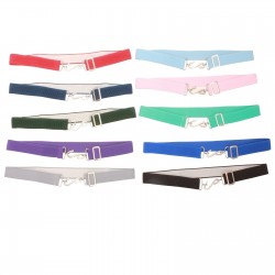 Belt de serpiente Elastic liso ajustable con gancho en S para hombres adultos (HECHO EN EL REINO UNIDO)