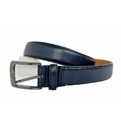 BMHJ Genuine Leather Belt Gray Buckle Elastic Comfort Extension Size 48