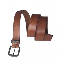 Vintage Tommy Hilfiger Brown Leather Belt Brass Logo Buckle Made in USA Mens 42