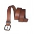 Vintage Tommy Hilfiger Brown Leather Belt Brass Logo Buckle Made in USA Mens 42