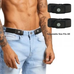 1/2PCS No Buckle Elastic Belts Fits 4cm Belt Loops Buckle Free Waist Belts UK