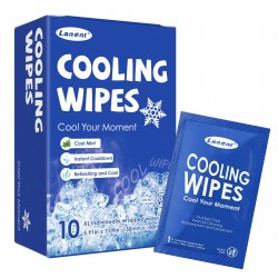 Individual Packaged Summer Cooling Skin Care Wet Wipes Portable Outdoor Cool Wet Wipes For Effective Cleansing
