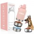 certified Logo 32oz 3 In 1 Insulated Stainless Steel Pet Bowls Feeders 1000ml Outdoor Travel Portable Dog Water Bottle