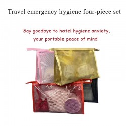 Hot Selling 7 Days 6 Nights Travel Emergency Four-piece Set Cotton Amenities Set