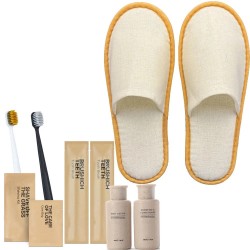 Hotel Supplies ized Eco-Friendly Waterproof Disposable Hotel Amenities Set with Slipper and Toiletries