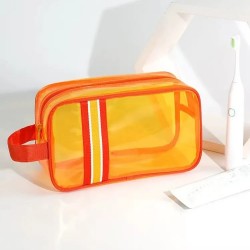 ized Modern Travel Daily Necessities Set Blue PVC Zipper Small Cosmetic Bag 16%