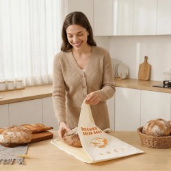 Partner Cotton Beeswax Bread Bags Reusable Easy To Clean Organic Linen Sourdough Storage Logo 20%