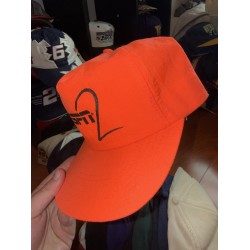 Vintage ESPN 2 Neon Orange Black Snapback Nylon Hat Cap