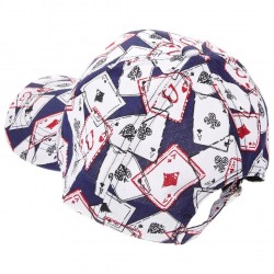 Baseball Hat Card Pattern Peaked Cap For Women Men Summer Decoration