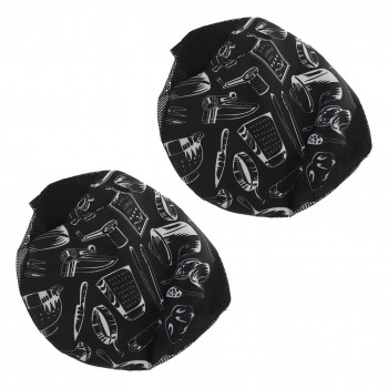 2pcs Chef Beret Hat Breathable Chef Kitchen Hat Cook Catering Caps Waiter Caps