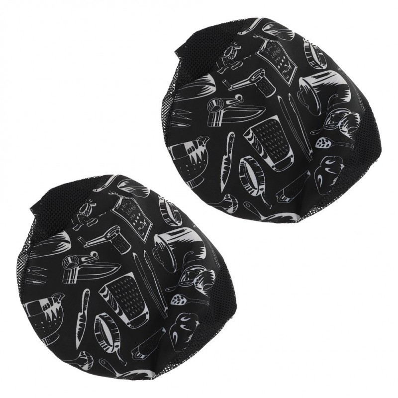 2pcs Chef Beret Hat Breathable Chef Kitchen Hat Cook Catering Caps Waiter Caps