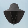 Outdoor Nylon Sun Hat UV Protection Wide Brim Bucket Hat with Earflaps