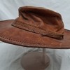 Hat de Cowboy Occidental Rústico Outback Aussie Rancher De Colección Para Men Cuero Marrón