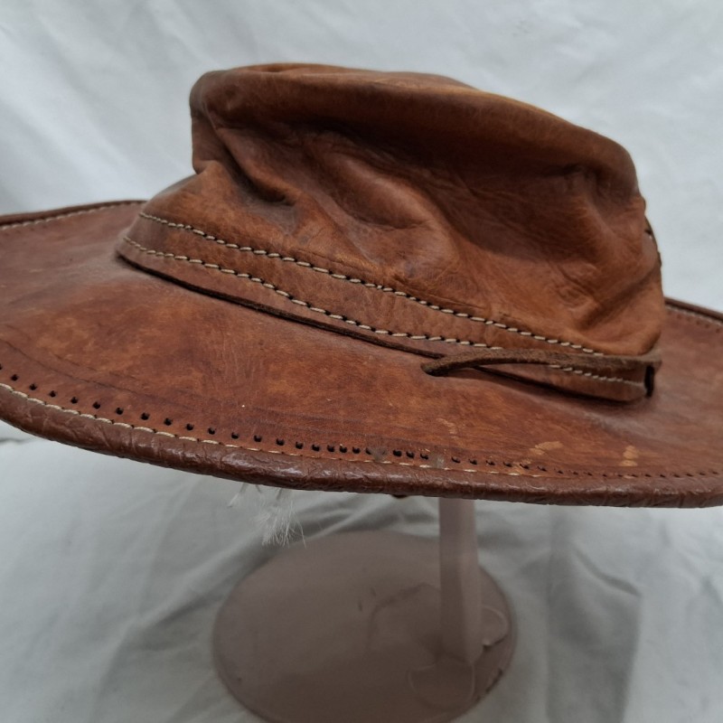 Hat de Cowboy Occidental Rústico Outback Aussie Rancher De Colección Para Men Cuero Marrón
