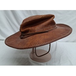 Hat de Cowboy Occidental Rústico Outback Aussie Rancher De Colección Para Men Cuero Marrón