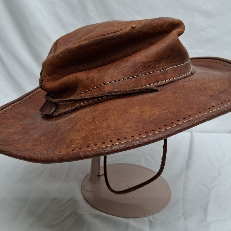 Hat de Cowboy Occidental Rústico Outback Aussie Rancher De Colección Para Men Cuero Marrón
