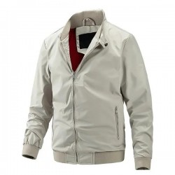 Men's Casual Bomber Jacket Lightweight Workwear Flight Jacket