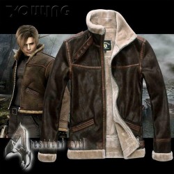 4 Zip Men's Faux Leather Jackets Coat 108
