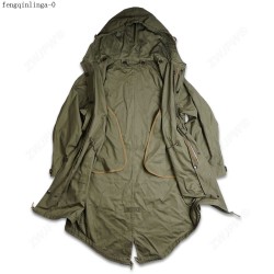 WW2 S Army Parka Men's Vintage Military Coat Jacket