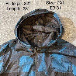 DRIFTKING Mens Jacket Hooded Full Zip Camo Print Lightweight Outerwear XL 2XL