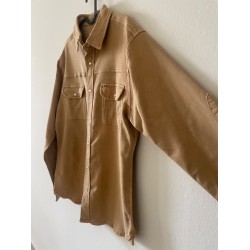 Men's Shirt Cotton Jacket Button Size L