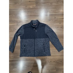 Nueva Jacket polar superpuesta Free Country para Men talla XL cremallera completa Puffer hombro usada en excelente estado