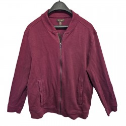 Men's Red Full-Zip Cotton Jacket Size XXL