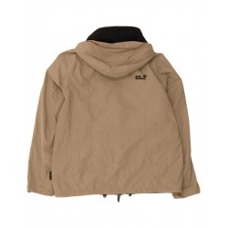 Men's Hooded Rain Jacket UK Medium Beige Polyester