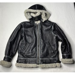 Men's Bomber Leather Jacket Size Small