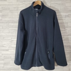 Mens GEORGIO F ce Jacket Blue Small Full Zip Pockets Relaxed Fit Dark Navy