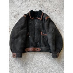 MILITARY FLIGHT SUEDE LEATHER Bomber JACKET