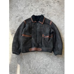 MILITARY FLIGHT SUEDE LEATHER Bomber JACKET