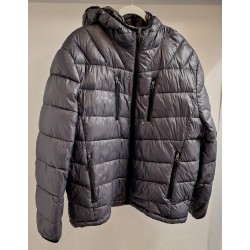 Club Room Men's Size XXL Quilted Hooded Packable Grey Puffer Jacket