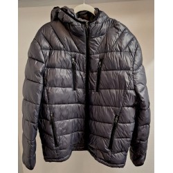 Club Room Men's Size XXL Quilted Hooded Packable Grey Puffer Jacket