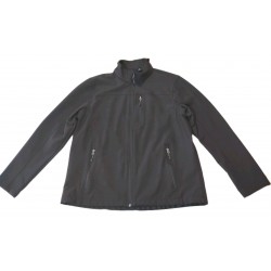 Shell Jacket Men's Large Black Neck Full Zip