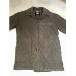 Olive Insulated Quilted Button Jacket Men's Small