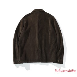 Vintage Corduroy Jacket Men Casual Coat