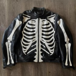 Unisex Black Leather Jacket