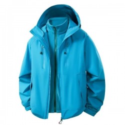 New Men's Jacket, Couple's Jacket, Detachable Lining Jacket, Outdoor Hooded Jacket