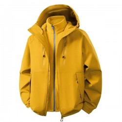 New Men's Jacket, Couple's Jacket, Detachable Lining Jacket, Outdoor Hooded Jacket