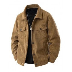 Men's Spring and Autumn New Arrival Flannel Workwear Lapel Jacket