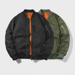 Men's Bomber Jacket Winter Thickened Cotton Lined Baseball Jacket Streetwear Workwear Coat