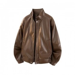 New Men's Jacket Business Casual Leather Jacket