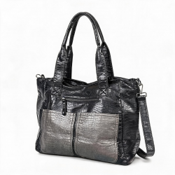 Shoulder Bag - Handbag con estampado de cocodrilo para Women's - Handbag de gran capacidad
