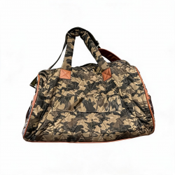 Bag de Canvas Large Quilted Caqui Estampado Camuflaje Ligero Viaje