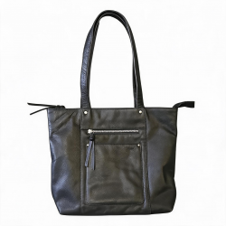 Large Black Leather Genuino Purse Shoulder Bag Handbag Women's