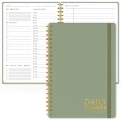 Daily Planner Undated - Simplified to Do List Notebook with Hourly Schedules, Sp